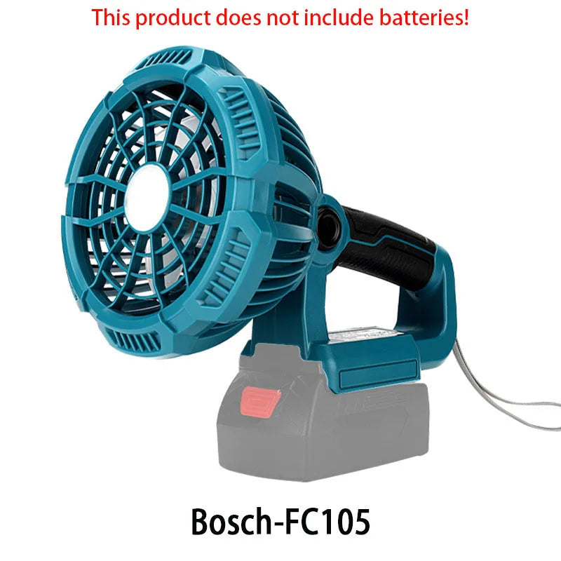Multifunctional Lighting Fan For Bosch With 14.4-18V Lithium Battery With 3W Lamp FC103 FC104 FC105 FC106 FC107 FC108 Household