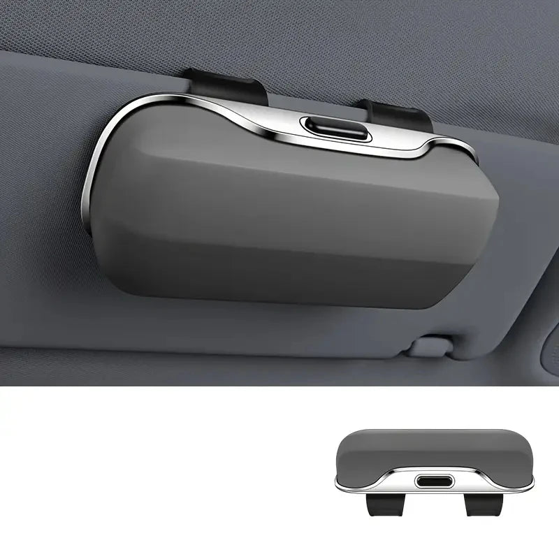 Car Glasses Box Portable Car Sunglasses Holder In The Car Driving Glasses Holder Eyeglass Case Sun Visor Car Lenses Holder