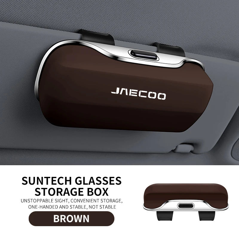 Chery Jaecoo J7 Phev 5EV J6 7 J5 J8 ICAR grill Logo Key Cover Accessories Car Visor Sunglasses Glasses Case Clip Box