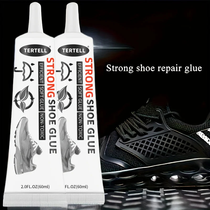 60ML Upgraded Clear Non-Toxic Shoe Glue High Low Temp Resistant Adhesive for Leather Sneakers