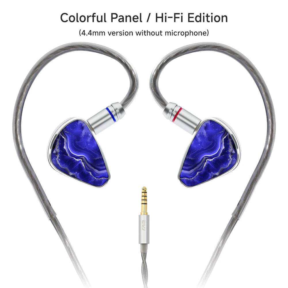 CVJ KIRA In Ear Monitors 10mm Dynamic Driver Earphones Strand Silver-Plated Braided HIFI IEM Cable 3.5MM/4.4MM/Type-c Optional