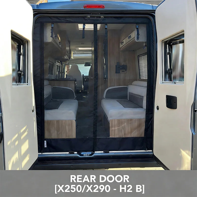 RV Rear Door Insect Screen Flyscreen Anti-Insect Mesh Mosquito Net for Fiat Ducato Peugeot Boxer Citroen Relay Campervan Curtain