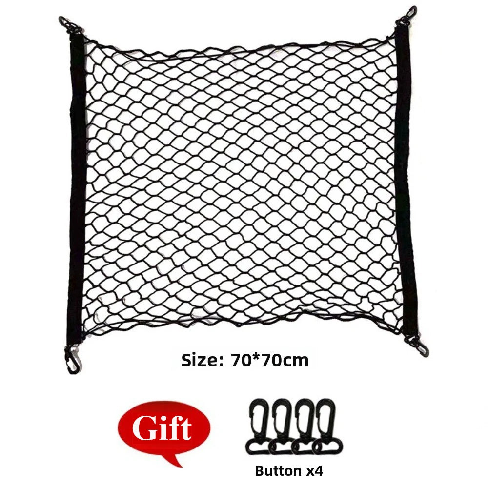 Universal Nylon Mesh Nets Stretchable Car Interior Mesh Network Pocket Car Trunk Net Elastic Luggage Net Cargo Organizer Storage