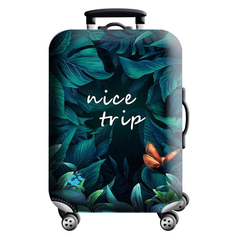 Thick Elastic World Map Luggage Protective Cover Zipper Suit For 18-32 inch Bag Suitcase Covers Trolley Cover Travel Accessories