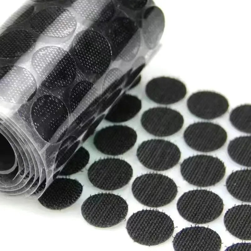 100 Pairs Transparent Self Adhesive Fastener Tape Dots Hook and Loop Fastener Strong Adhesive Backing Children DIY Tape Stickers
