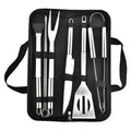 Stainless Steel Oven Set Barbecue Combination Accessories Barbecue Baking Tools with Knife Fork Tongs Portable Cloth Bag