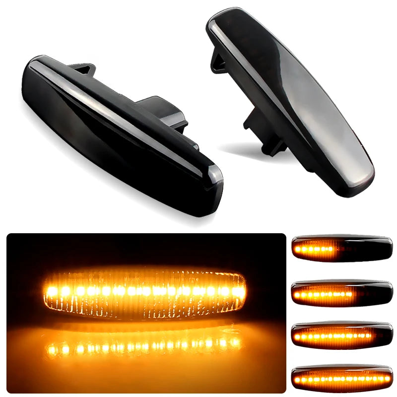 2PCS LED Side Marker Turn Signal Lights Canbus For Infiniti FX30d FX35 FX37 FX50 G25 G35 G37 JX35 M25 M35 Q40 Q60 Q70 QX50 QX60