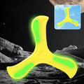 Soft EVA Luminous Boomerang Toy Three-leaf Returning Flying Disc Safe Outdoor Sports Game for Kids Adults Parent-Child Play