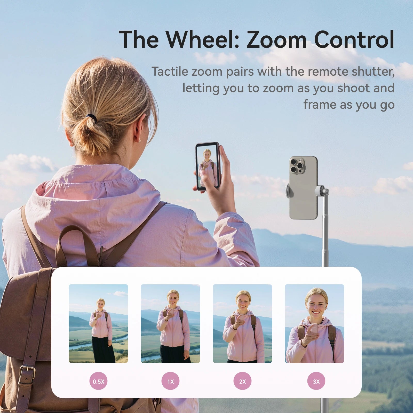 TELESIN Magnetic Phone Selfie Monitor Screen Vlog Selfie For iPhone Android Iphone Wireless Remote for MagSafe ZOOM Control