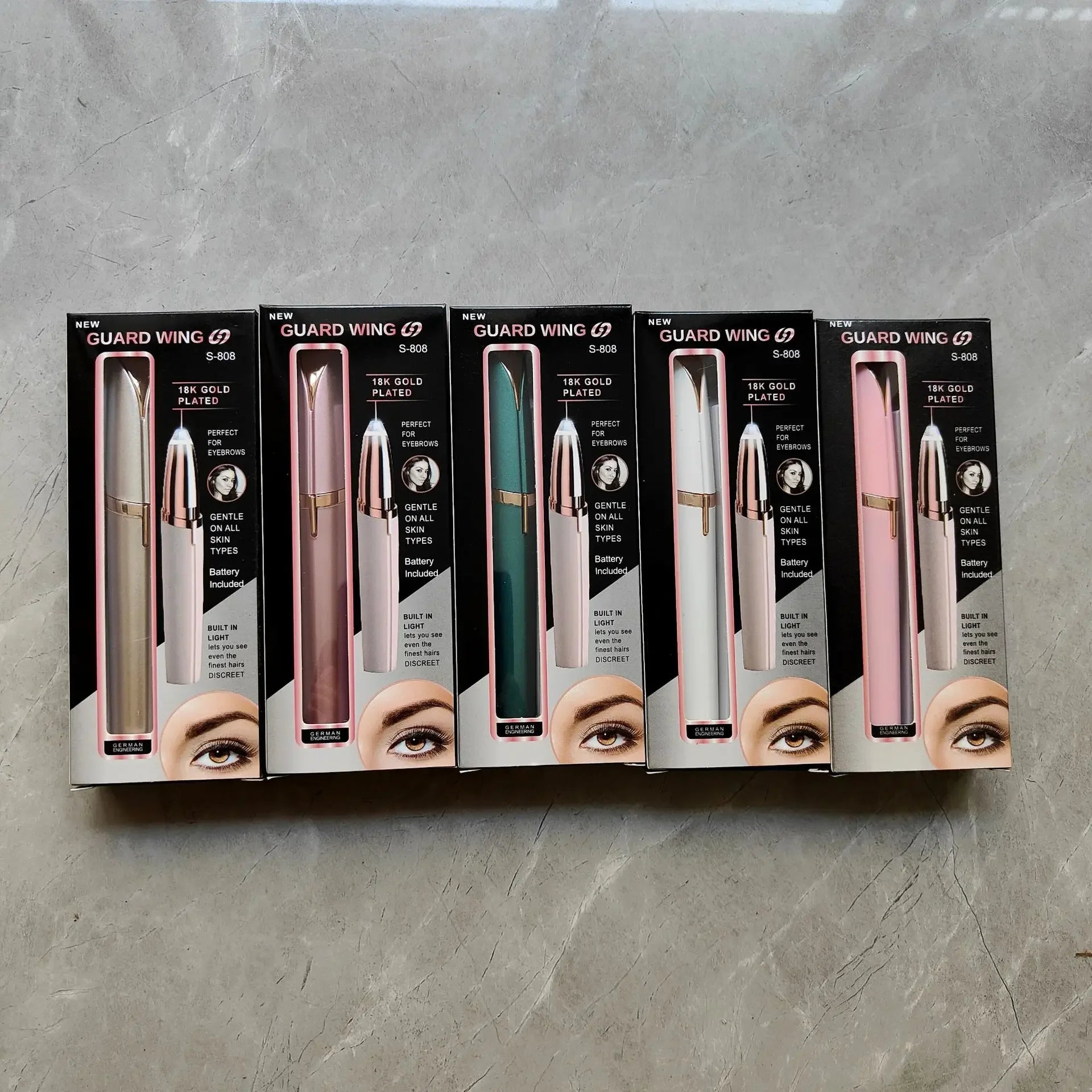 Womens Electric Eyebrow Trimmer Eye Brow Shaper Pencil Face Hair Remover for Women Automatic Eyebrow Shavers Pocketknife