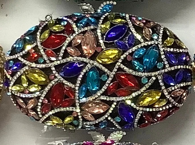 Designer Colorful Crystal Wallet Luxury Rhinestone Party Evening Clutch Bag for Women