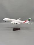 New 1/160 Scale Diecast Model Emirates B787 Airways Resin Airplane With Light Toy Airline Decoration Collection Display Fan