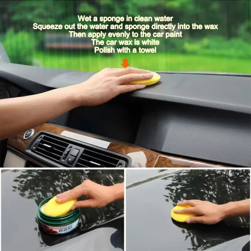 12pcs Car Wash Pad Foaming Applicator High Density Round Sponge For Car Detailing Automotive Cleaning Polishing Waxing Sponge