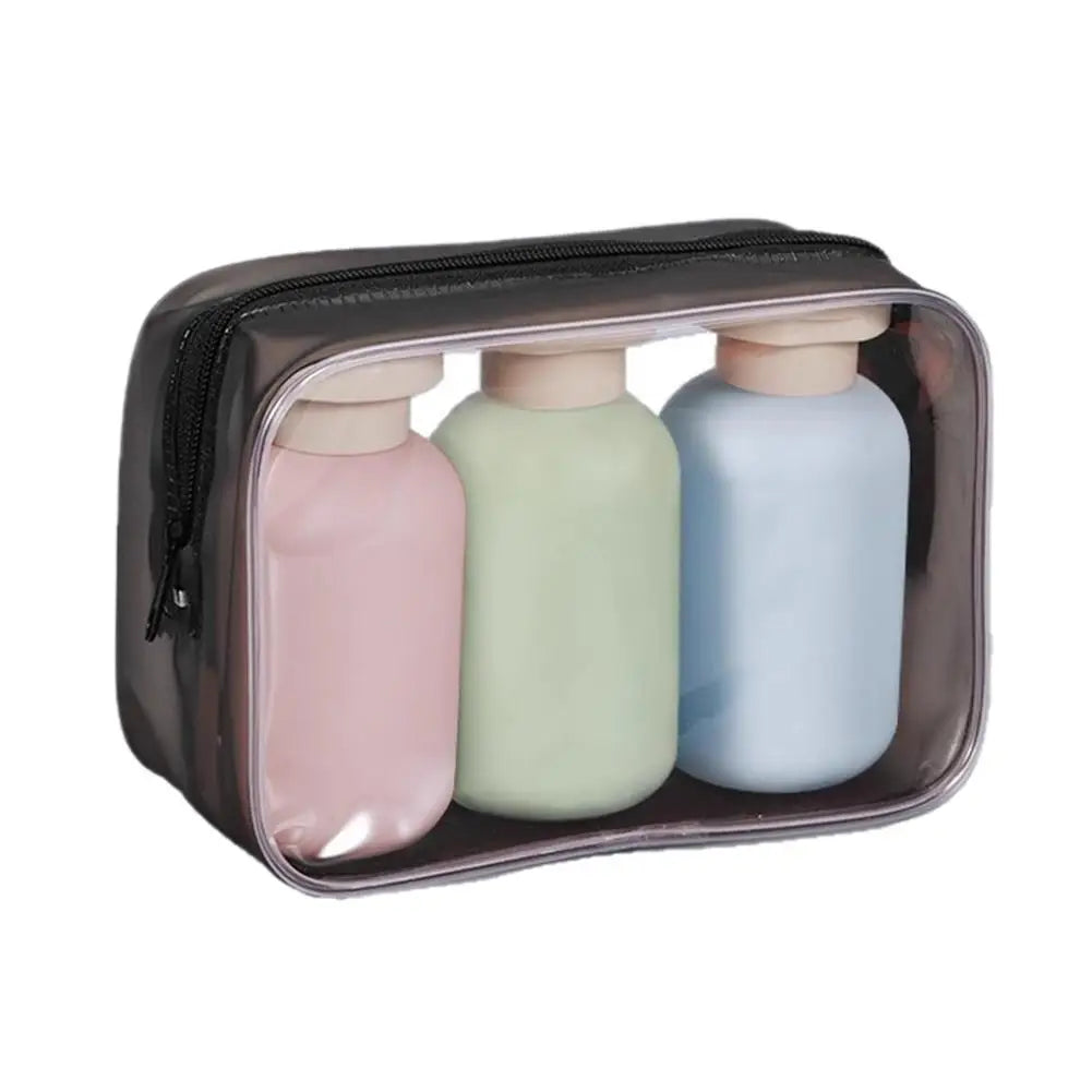 3PCS Abs Refillable Bottlesoft Silicone Lotion Container Squeeze Tube Empty Dispenser Portable Travel-Sized Refillable Bottles