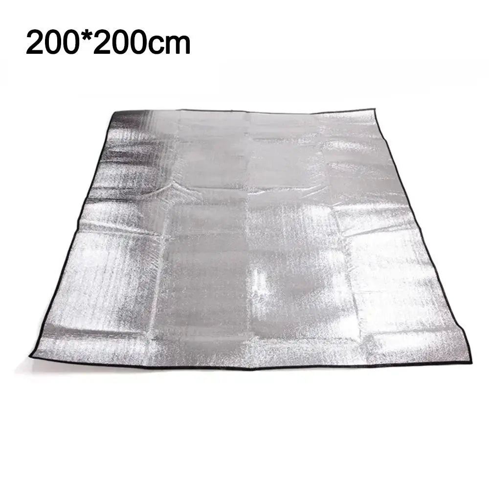 Camping Mat Foam Foil Blanket Aluminum Insulation Foam Foil Mat Sleeping Pad Thermal Outdoor Tent Footprint Reflecting Heat