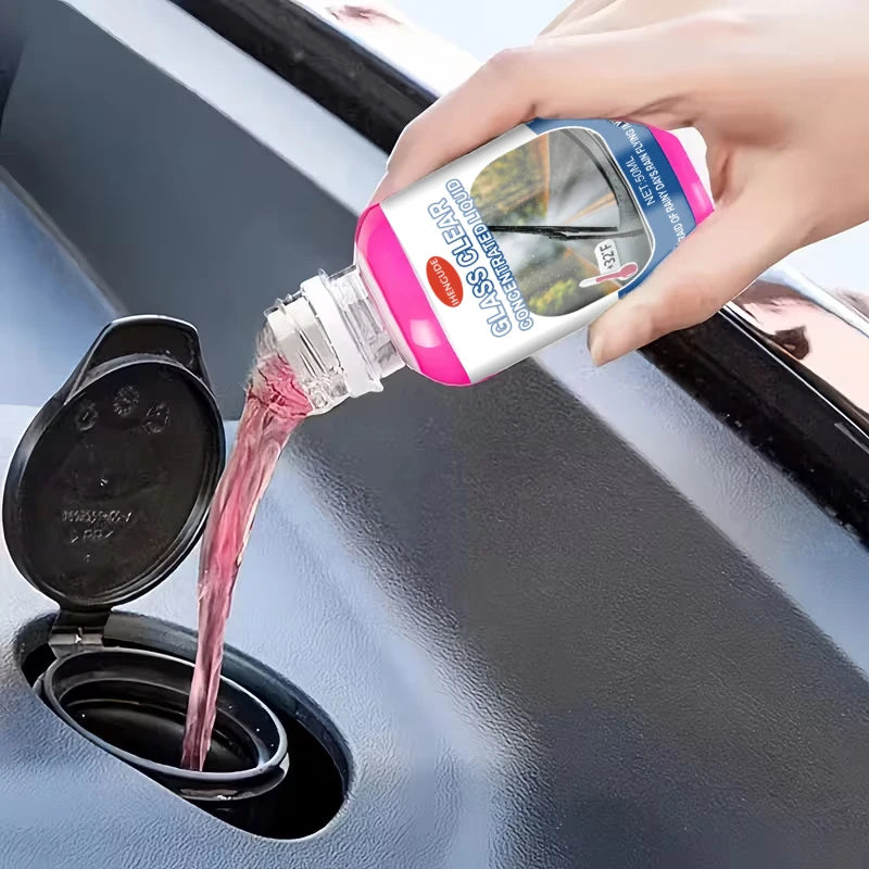 Concentrated Car Glass Coating Waterproof Windshield Wiper Fluid, Keeps Surfaces Smooth, Rainproof, and Anti-Fog Without Streaks, Quickly Restores Glass Clarity