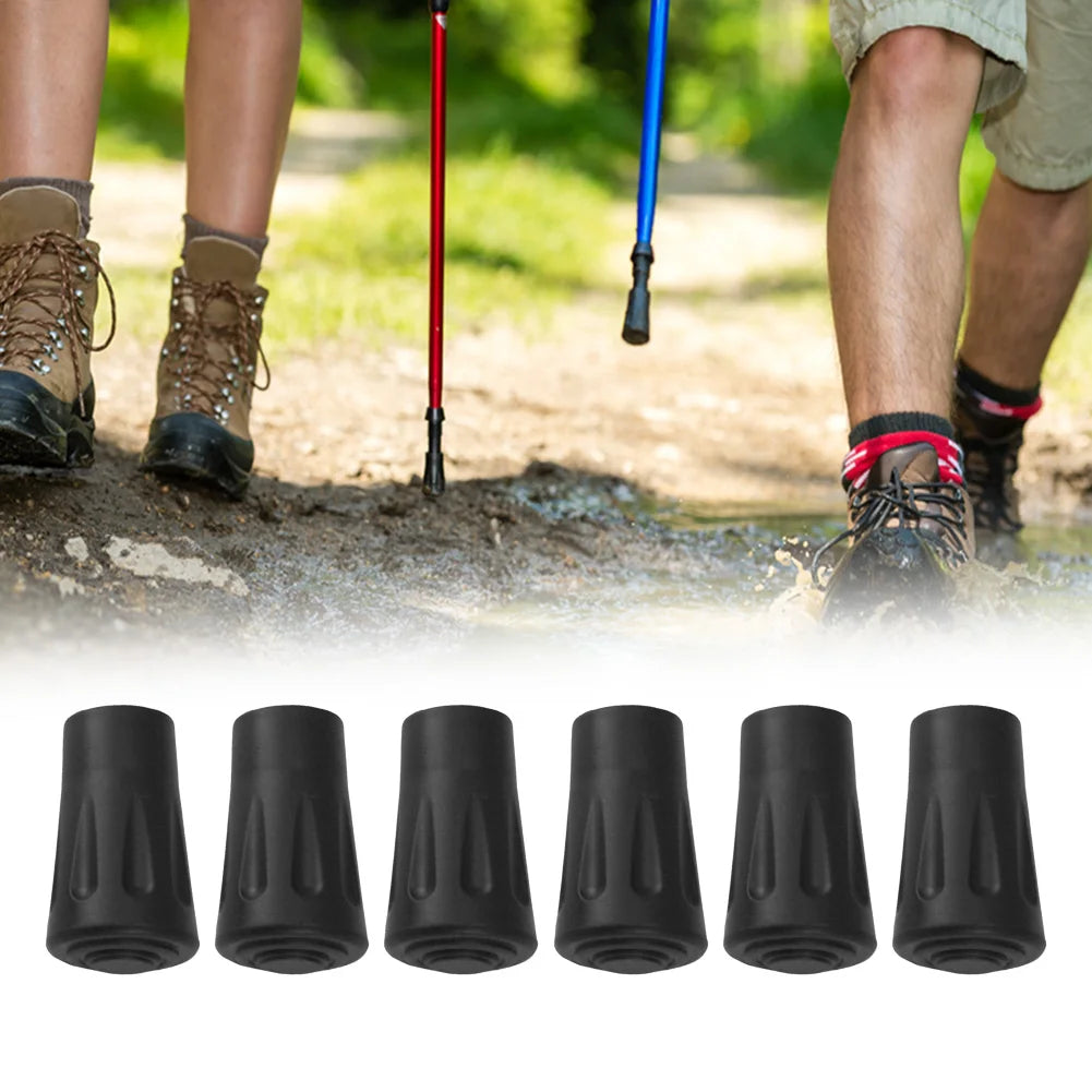 20pcs Non-slip Trekking Sticks Protector Cap Tip Walking Stick Bottom Pads Cover Buffer Lightweight for Climbing Hiking