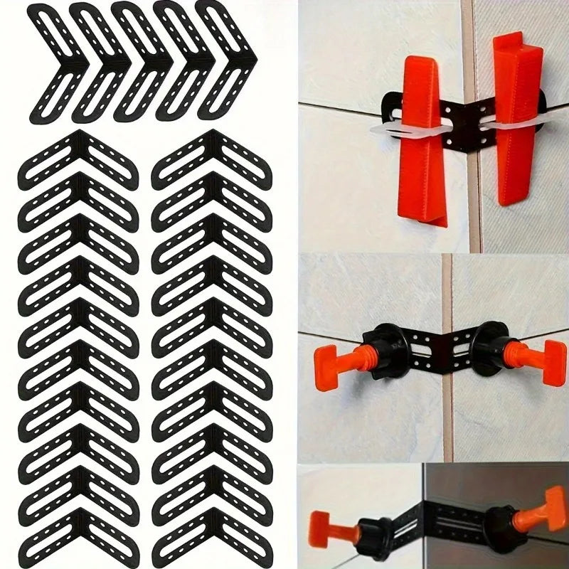25pcs External Corner Holder Ceramic Tile Right Angle Holder Leveling Tool Tiling Ceramic Tile Leveling Tool Positioning Gask