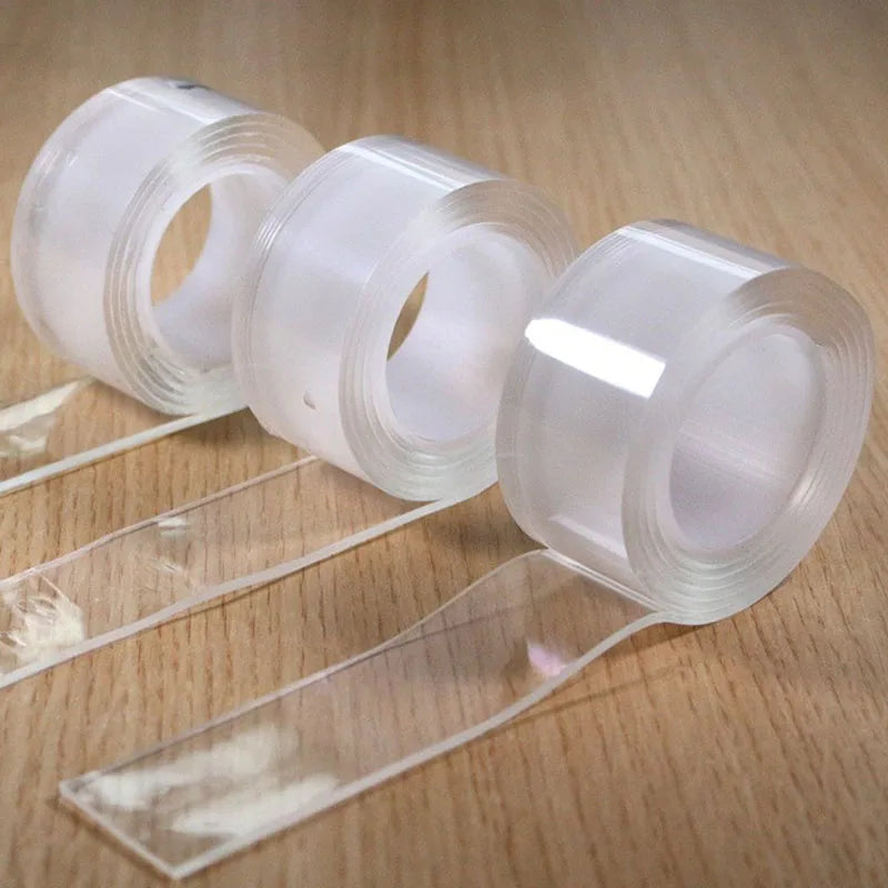Adhesives Sealers Tape Super Strong Double-Sided Tape Reusable Traceless Waterproof , Adhesive Nano Sticker,Sink Tap Gel Sticker