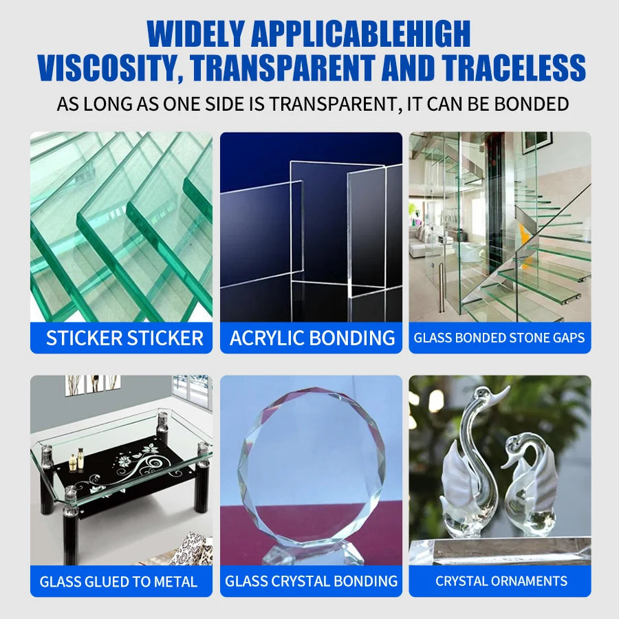 New W-183 High-Strength 50ml UV Glue Curing Adhesive UV Curing Crystal Glass and Metal ABS Bonding Welding With UV Curing Lamp