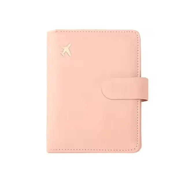 Leather Passport Holder Covers Case Waterproof Travel Credit Card Wallet Cute Passport Book for Women/Men Buckle Passport Cover