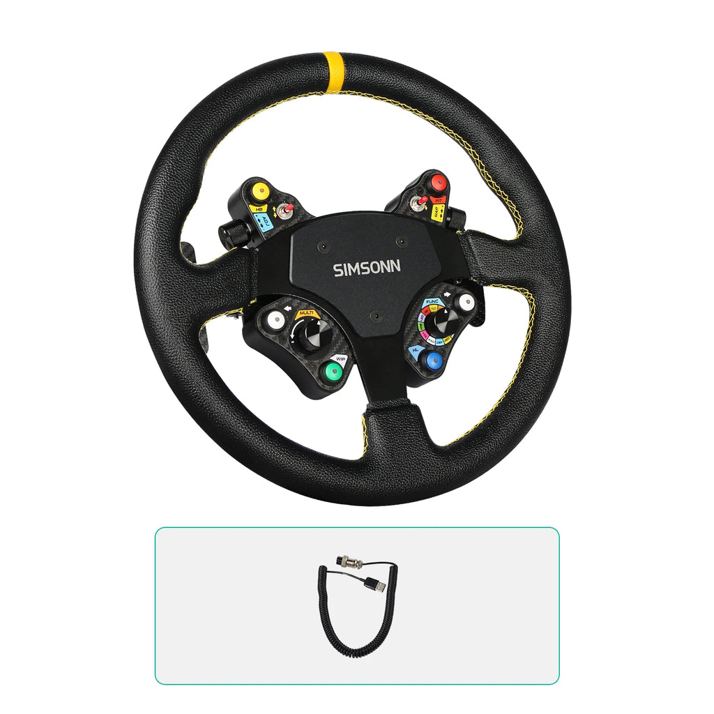 Simracing Steering Wheel Control PC Racing Wheel Led Button Joystick Gaming Paddle Shifter for Logitech G29 Thrustmaster TH8A