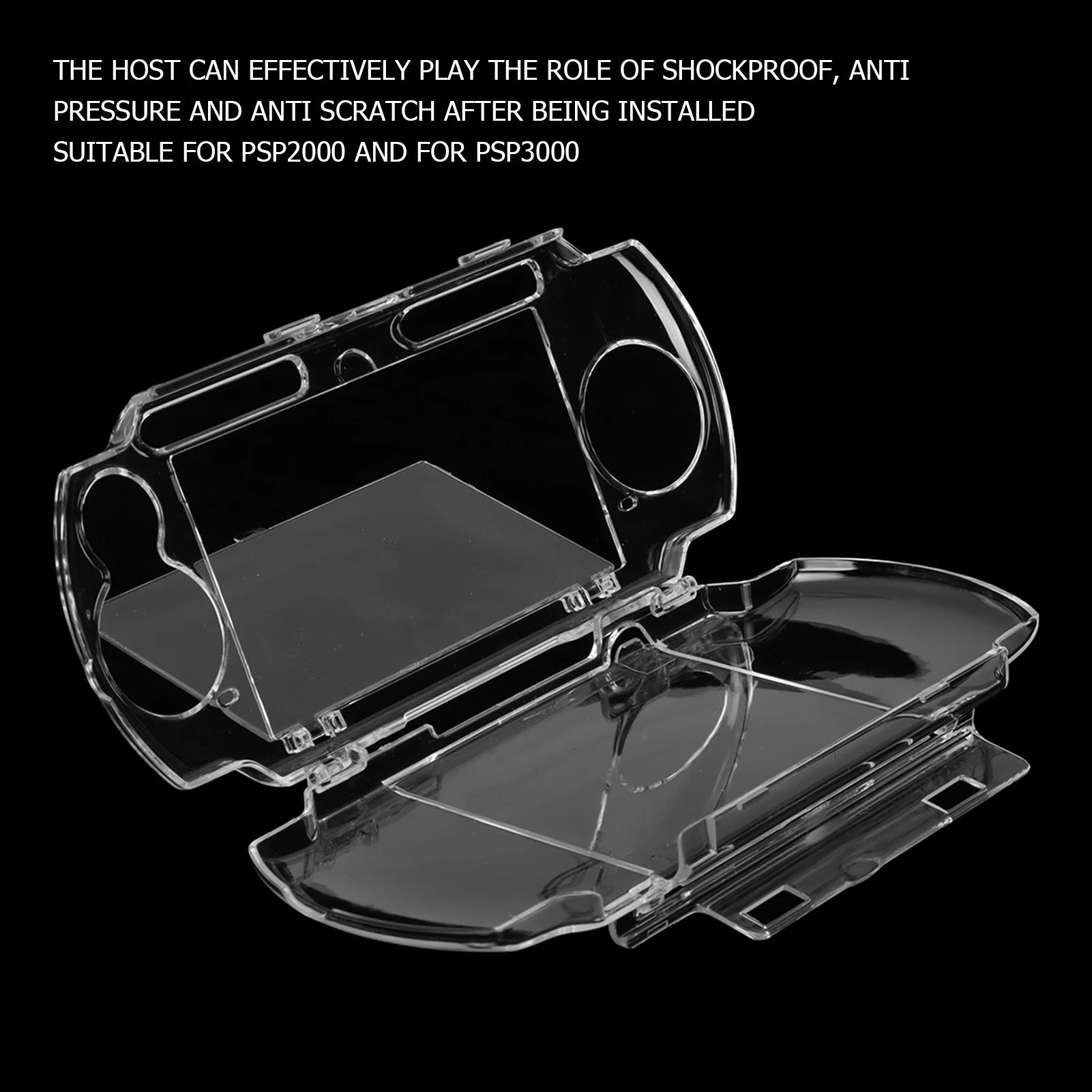 For Sony Playstation New Clear Housing for PSP 2000 3000 Transparent Hard Carry Cover Case Snap-in Crystal Protector Case Molds