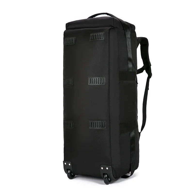 Large Capacity Travel Rolling Backpack Men Check in Bag Foldable Travel Trolley Bag Wheeled Suitcase Oxford Rolling Luggage Bag
