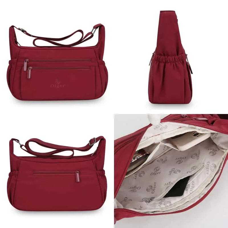 Fashion Nylon Women's Crossbody Bag Handbags with Multiple Pockets Large Capacity Lightweight Travel Shoulder Bag for Women