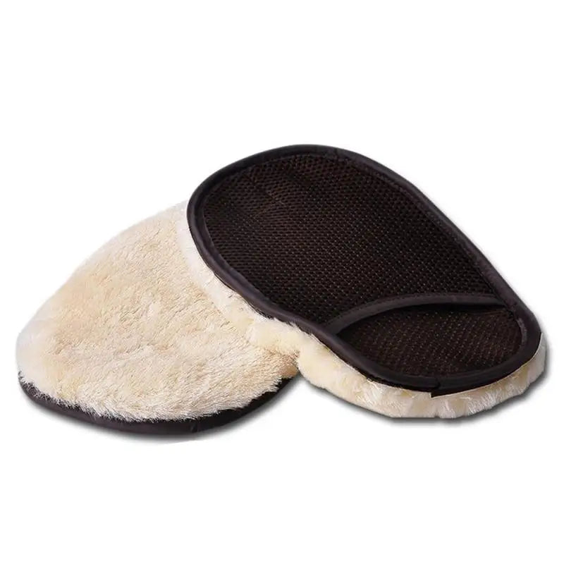 Imitation Wool Wiping Gloves Plush Car Washing Gloves for Waxing Polishing Car Cleaning Auto Detailing Accessories