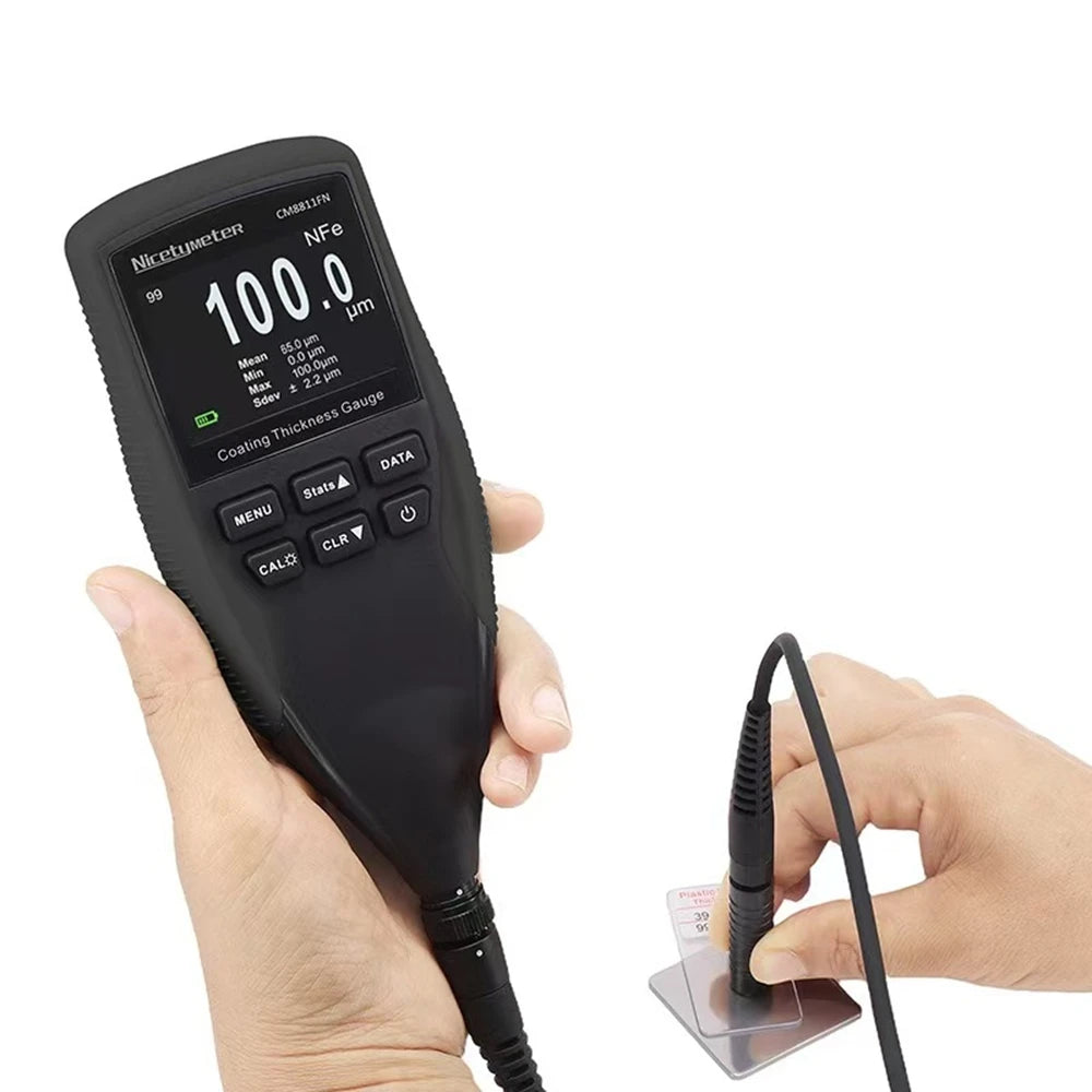 Brand Digital Car Paint Thickness Gauge 0.01mils TFT Fe/NFe Automotive Plating Insulating Thermal Insulation Coating Meter Probe