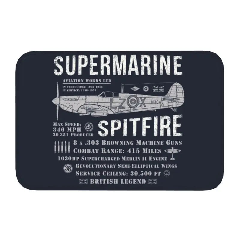 Pilot Captain Stripes Front Door Mat Anti-Slip Outdoor Quick Dry Aviation Airplane Doormat Floor Bath Entrance Rug Carpet