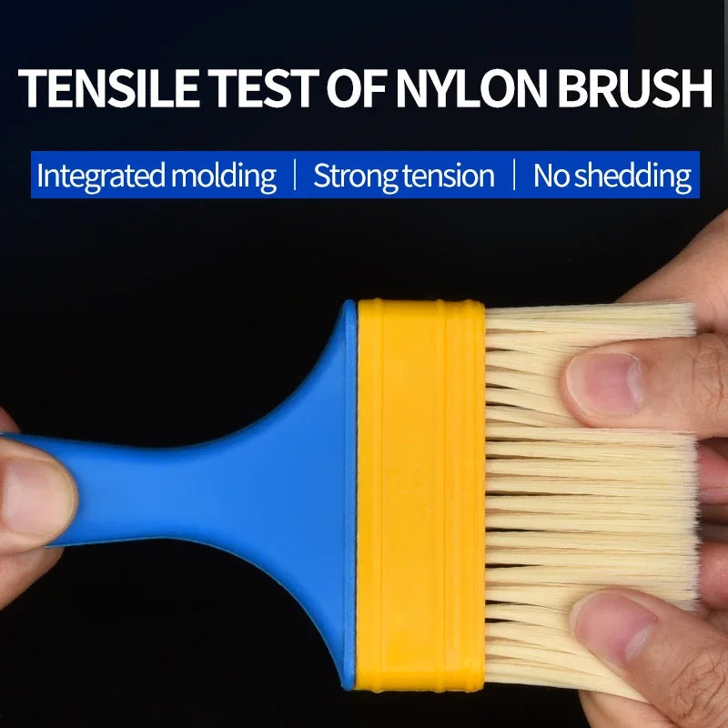 Multifunctional Paint Brush with Wooden Handle for Wall & Furniture Cleaning Nylon Bristle Barbecue Brush