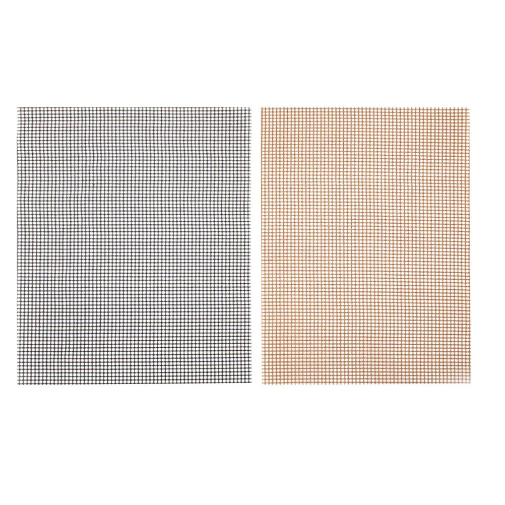2Pcs Bbq Grill Mesh Mats Non-Stick High Temperature Resistant Reusable Griddle Screens for Barbecue Picnic Oven Baking Mat