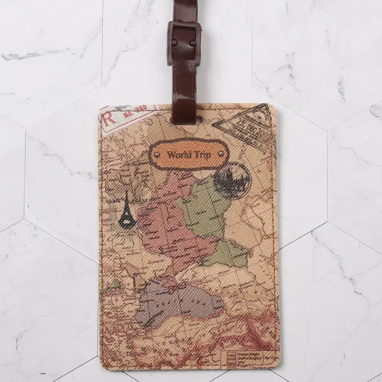 PU Suitcase ID Address Holder Baggage Boarding Tag Portable Label Creative Travel High Quality Travel Accessories Luggage Tag