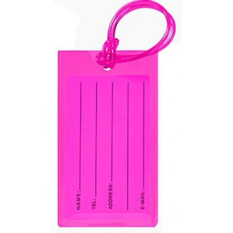 PVC Fluorescent Colorful Luggage Tag Holder Boarding Pass Travel Tag Card Cover Aircraft Anti Loss Hang Tags