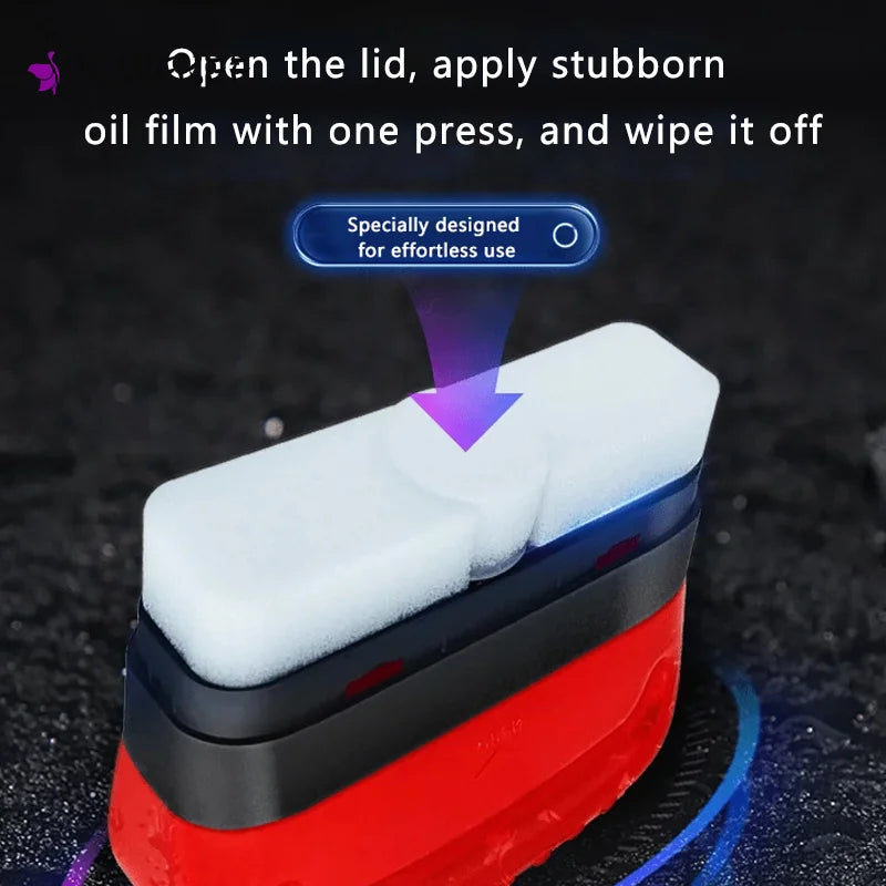 1 Piece Car Glass Cleaner Brush Windshield Oil Film Cleaner Auto Glass Sponge Cleaning Polishing Care Maintenance Brush