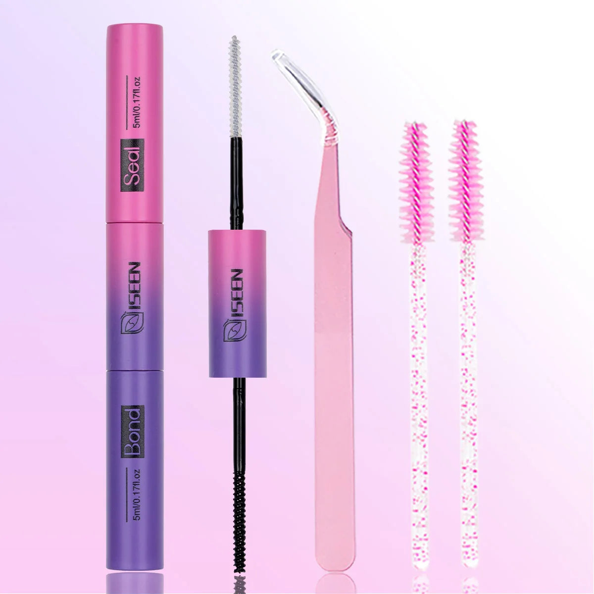 Lash Glue Bond and Seal Long Lasting Strong Hold Waterproof 2 in 1 Cluster Eyelash Glue for DIY Lash Extensions