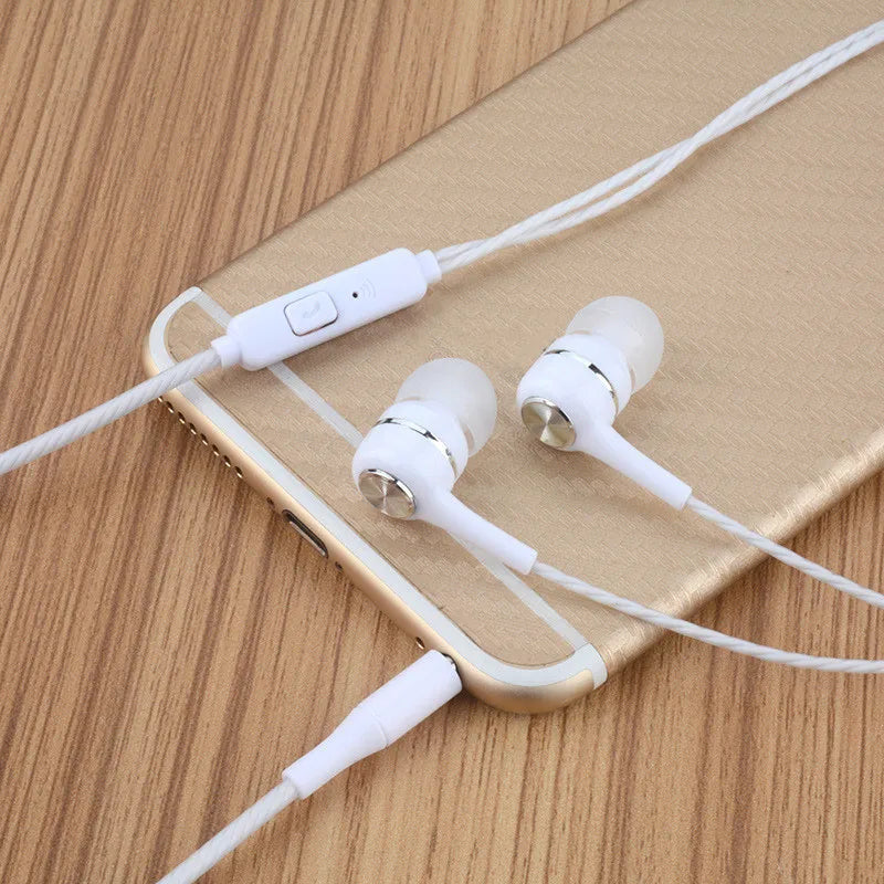 1pc Sport Earphone wholesale Wired Super Bass 3.5mm Crack Colorful Headset Earbud with Microphone Hands Free
