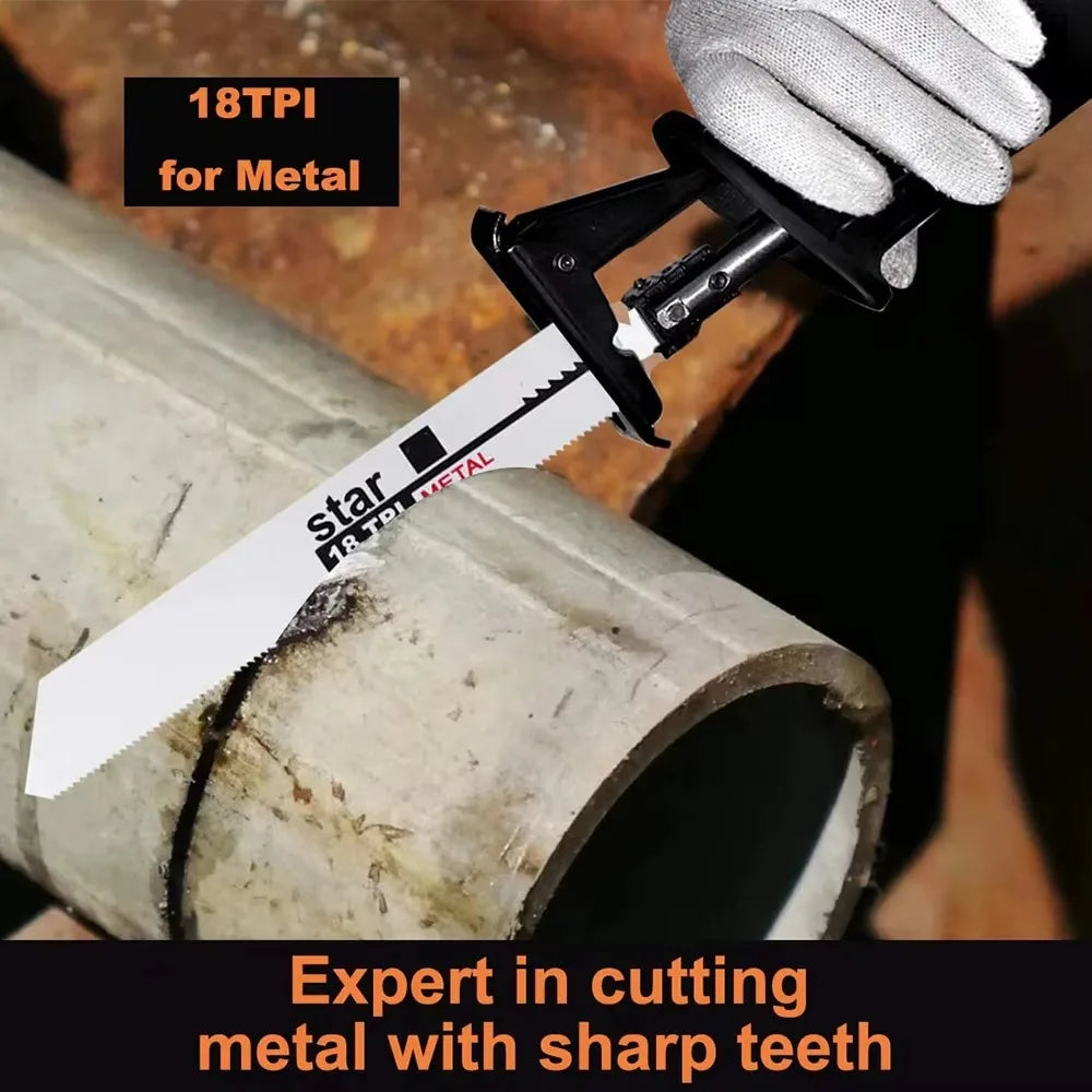 1set Reciprocating Saw Blades Saber Saw Handsaw Multi Saw Blade For Cutting Wood Metal PVC Tube Power Tools Accessories