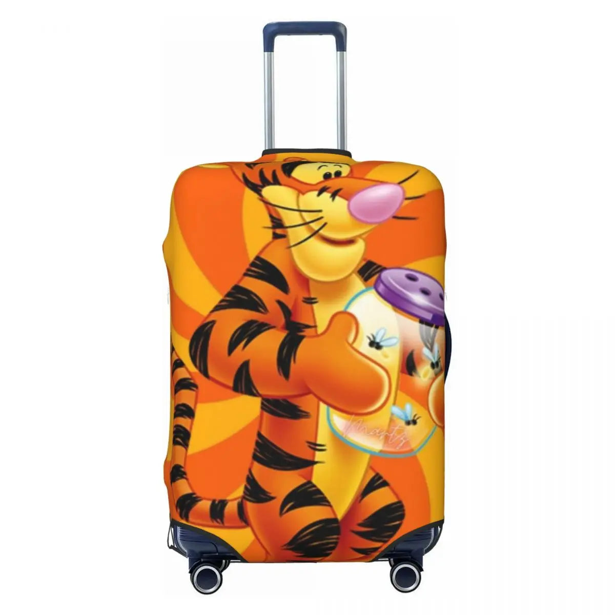 Custom My Friends Cartoon T-Tigger Pooh Luggage Cover Elastic Cartoon Travel Suitcase Protective Covers Suit For 18-32 inch