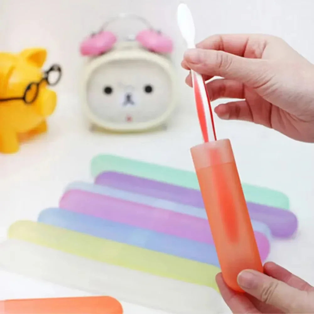Travel Portable Toothbrush Box, Breathable Toothbrush Storage Box, Frosted Dustproof Toothbrush Protection Box, Toothbrush Cover