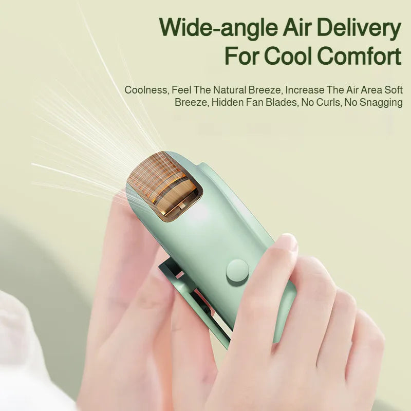 Outdoor Portable Neck Fan with Digital Display - Mini Rechargeable, Multi-Speed Adjustable, Suitable for Various Scenes