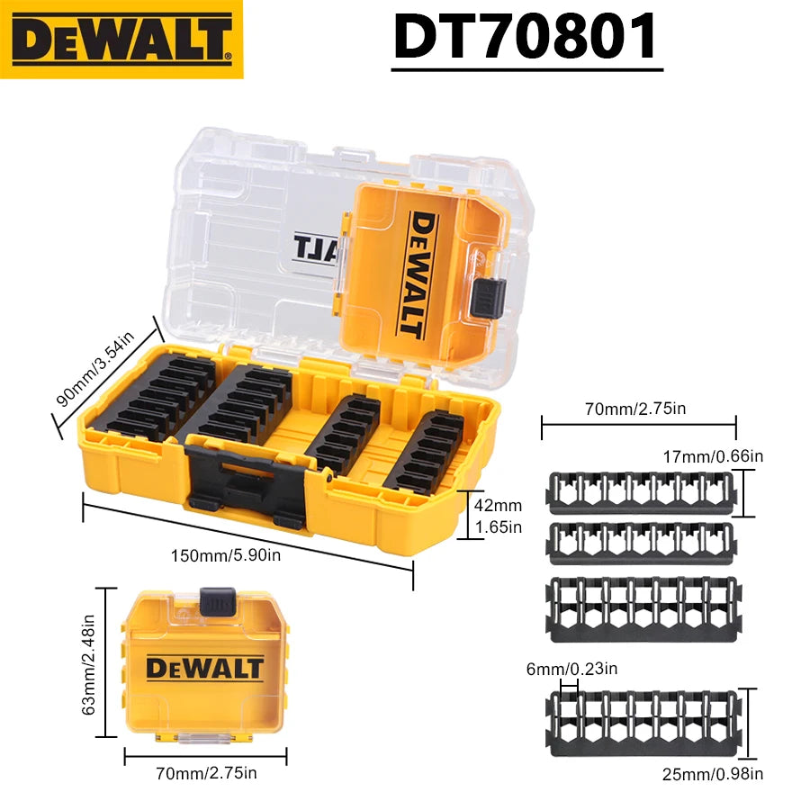 DEWALT 1pcs Original Tool Box Tool Case Storage Box Multifunctional Stackable Box NO.DT70805/DT70800/DT70801/DT70803/DWAN2190.