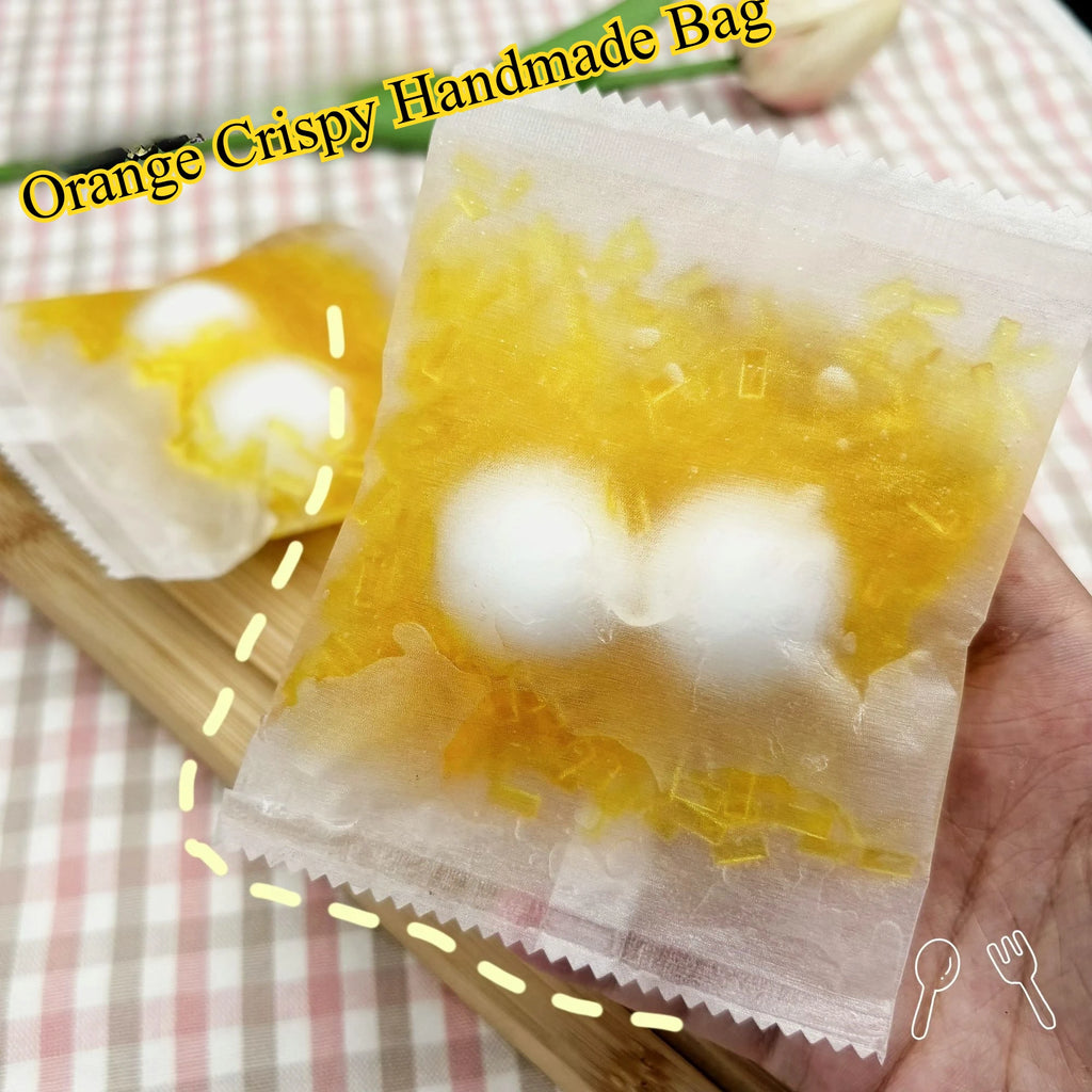 Crispy Squishy Pouch Handmade Crispy Pouch Crackling Wax Balls Squeeze Bag Stress Relief ASMR Pop Sound Fidget Toys for Adults
