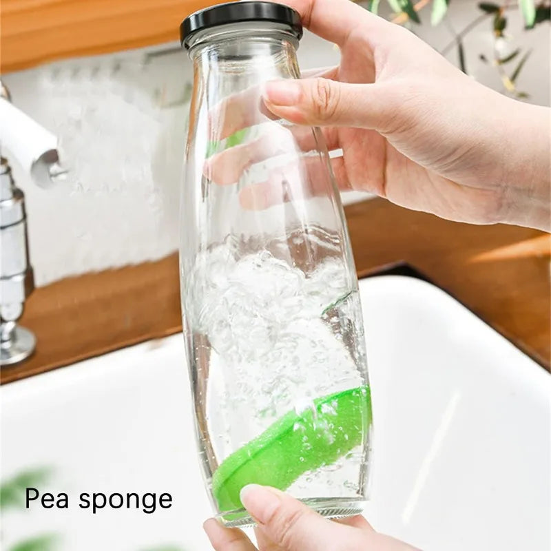 Magic Pea Cleaning Sponge Kitchen Cup Bottle Clean Brush Reuseable Coffee Tea Wine Drink Glass Bottles Cleaner Brushes Scrubber