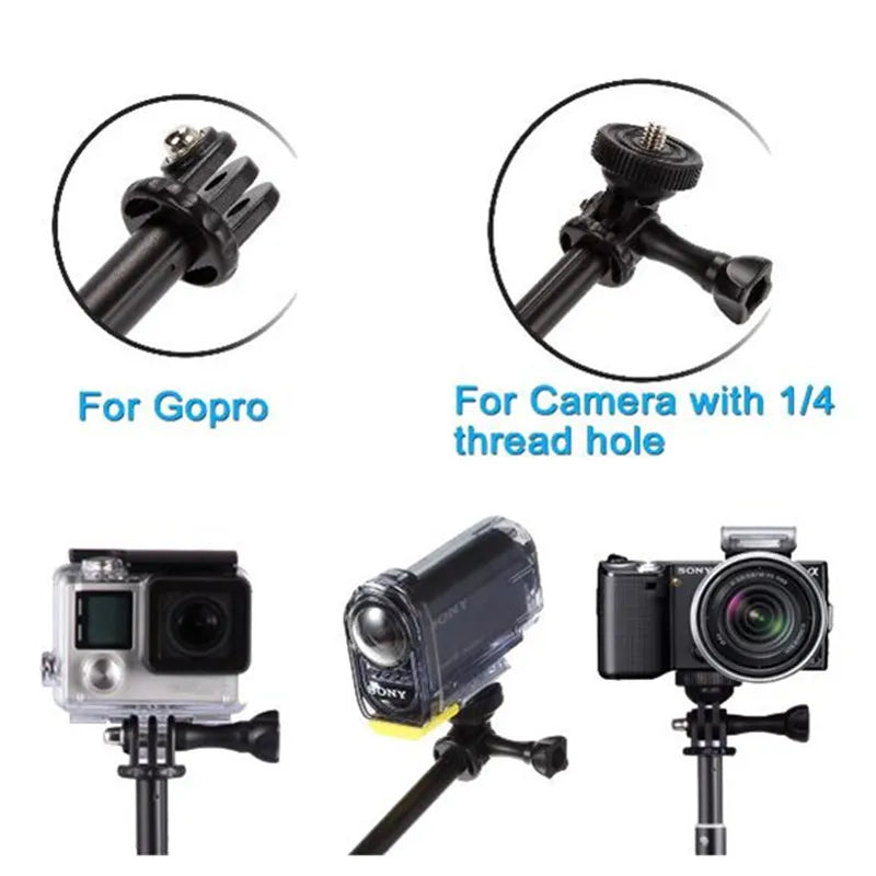Monopod Selfie Stick for Gopro Stick Extendable Baton Selfie Waterproof Handheld Sticks Mount for GoPro Hero 13 5 Xiaoyi 4K DJI
