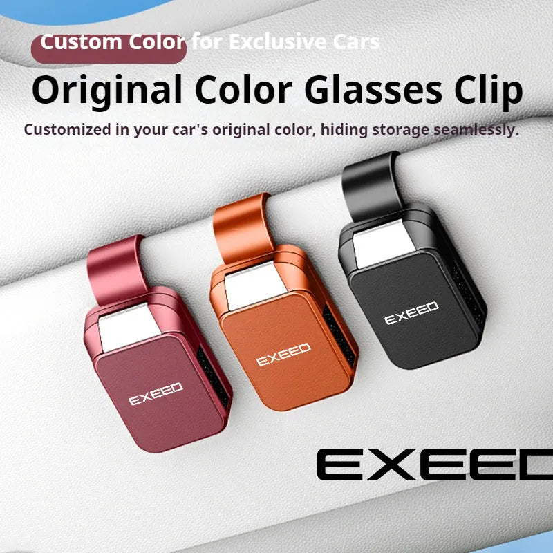 For Chery Exeed LX VX TXL RX Sterra ES ET ET I PHEV Key Accessories: Car Sun Visor Sunglasses Car Glasses Clip Glasses Holder