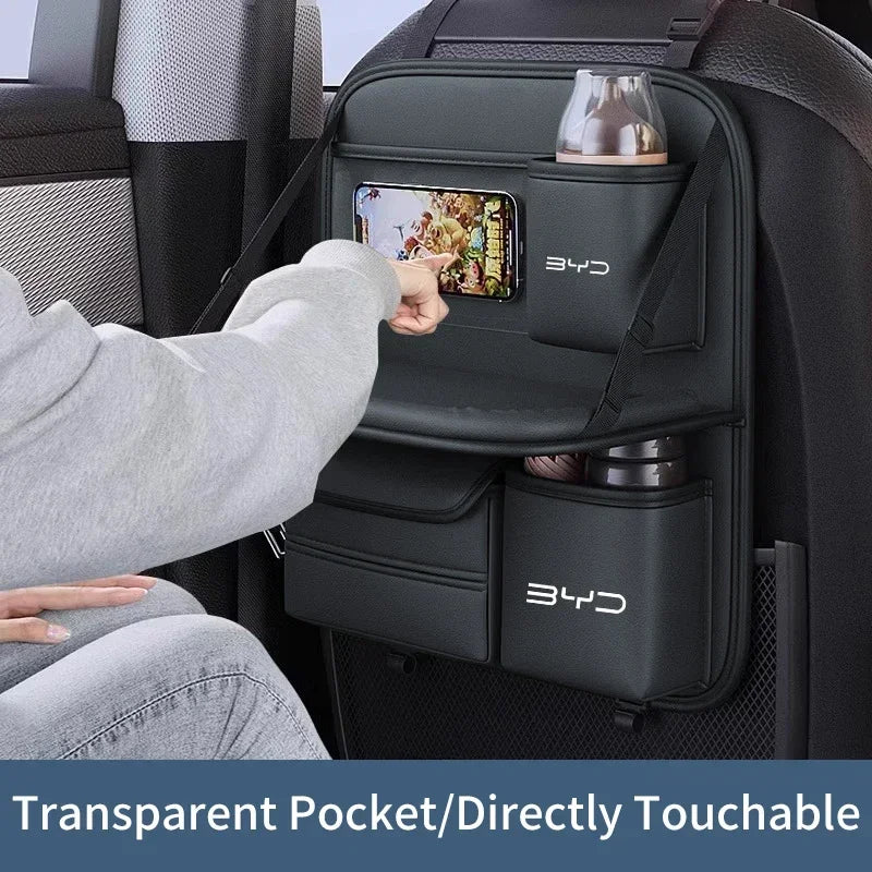 For BYD Seagyll V2l Dolphin mini Atto3 Dmi Car Seat Back Storage Small Table Board Car Storage Bag Storage Bag Tissue Box