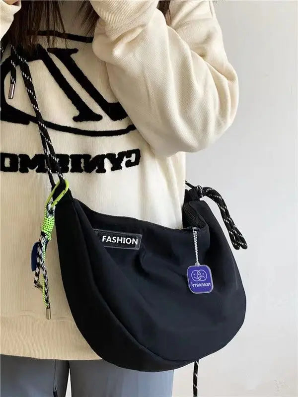 Women Bag Nylon Hobos Casual Soft Zipper Solid Shoulder Bag Handbag Pures And Bags Crossbody Girls Bag